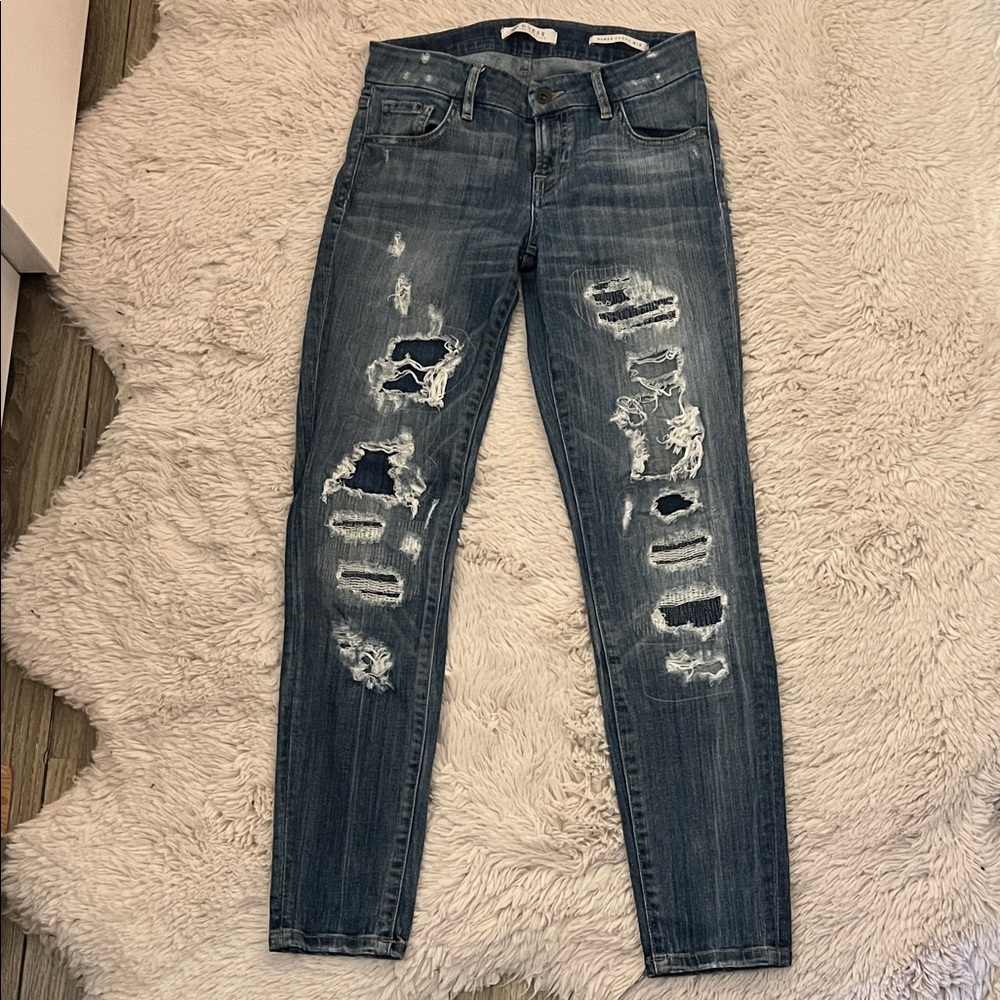Guess Distressed Blue skinny Jeans for Women size 25